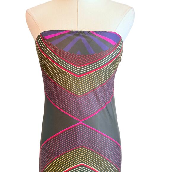 Earthbound Strapless Maxi Dress Size S/M Stretch Tube Boho Whimsical Indie Mod - Picture 3 of 7